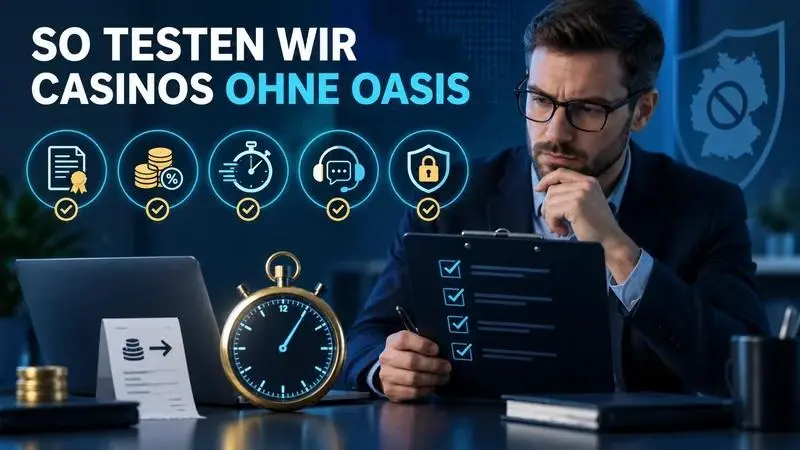 Redaktionelle Darstellung der Testmethodik für Casinos ohne OASIS